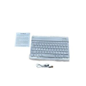 K350 Multi-Device Bluetooth Keyboard Rechargeable White Wireless Ultra Slim